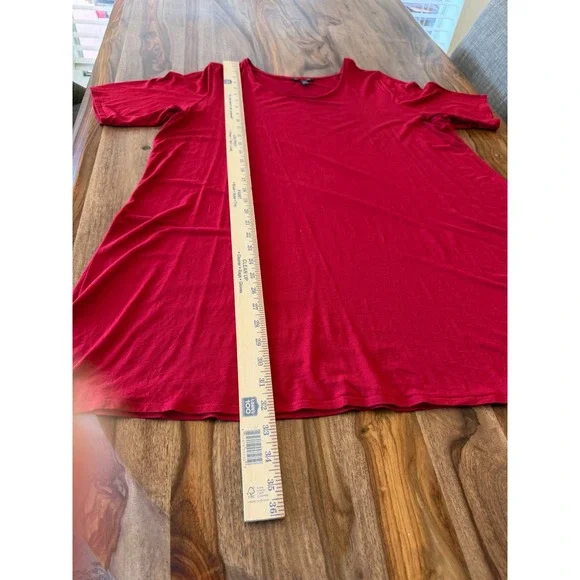Eileen Fisher Red Short Sleeve Tunic Dress Women's Size XL - Picture 5 of 5